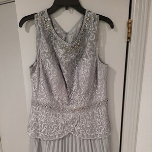 Silver & Grey Formal Evening Dress